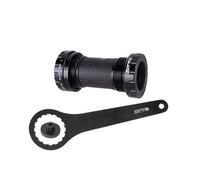 DHJKFU Soporte Inferior for Bicicleta BSA BC1.37 * 24T Soporte Inferior de cerámica BB Externo roscado for Marco BB68-73mm φ24/DUB/30(BSA-Dub Black+Wrench)
