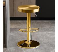 DHJUSPS Altura Ajustable Taburete de Acero Inoxidable con reposapiés para la Cocina de Pub Bistro diseño Giratorio Moderno en la Empresa de Color Dorado Thriving