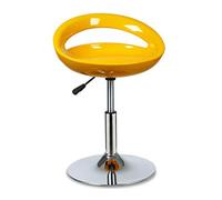 DHJUSPS Altura Ajustable taburetes de Barra de plástico Amarillo con taburetes de Resina sin Brazo giratorios para el diseño Moderno de la Cocina para el hogar o la Empresa de Uso Comercial Thriving