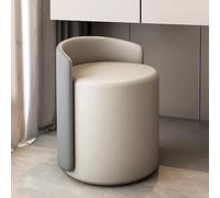 DHJUSPS Silla de tocador Giratorio Gris Redonda para la Sala de Estar de la Sala de Estar Dormitorio Silla de Maquillaje Elegante con función giratoria y cómoda Empresa del Asiento Thriving