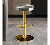 DHJUSPS Tablero de Barras de Acero Inoxidable Giratorio Moderno con Altura Ajustable y Taburete Elegante para el Elegante para la Cocina del Bistro y la opción de Color de Color de Oro/Oro Thriving