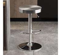 DHJUSPS Tablero Giratorio de Altura Ajustable con diseño de Acero Inoxidable Moderno para el reposapiés para la Cocina de Bistro de Pub y Comedor Elegante Thriving