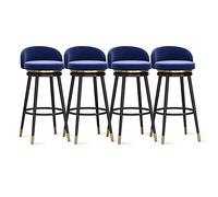 DHJUSPS Tablero Giratorio tapizado de Terciopelo Moderno para la Elegante Silla de Barra de Desayuno de la Isla de Cocina con Respaldo hogar de Altura Ajustable de hogar o Restaurante 1