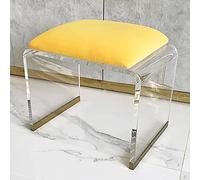DHJUSPS Taburete acrílico con Asiento de Terciopelo Acolchado, Mesa Auxiliar de Noche acrílica Transparente Mesa Auxiliar, Taburete Moderno de Taburete de Maquillaje de tocador de Maquillaje Thriving