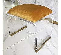 DHJUSPS Taburete acrílico con Asiento de Terciopelo Acolchado, Mesa Auxiliar de Noche acrílica Transparente Mesa Auxiliar, Taburete Moderno de Taburete de Maquillaje de tocador de Maquillaje Thriving