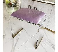 DHJUSPS Taburete acrílico con Asiento de Terciopelo Acolchado, Mesa Auxiliar de Noche acrílica Transparente Mesa Auxiliar, Taburete Moderno de Taburete de Maquillaje de tocador de Maquillaje Thriving