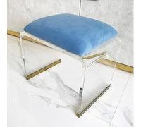 DHJUSPS Taburete acrílico Transparente con Asiento de Terciopelo tocador de Maquillaje Moderno Mesa Auxiliar de tocador Thriving