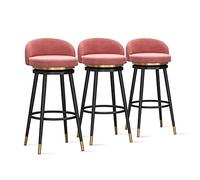 DHJUSPS Taburete de Bar de Desayuno de Terciopelo Moderno con 360 ° Giratorio tapizado y Altura de mostrador para la Elegante Isla de la Cocina Silla de Cocina Elegante para el hogar o el Restaurante