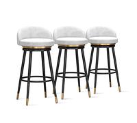 DHJUSPS Taburete de Bar de Desayuno de Terciopelo Moderno con Respaldo Giratorio de 360 ° y Asiento tapizado Ideal para la Isla de Cocina o Restaurante Black Enterprise Thriving