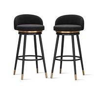 DHJUSPS Taburete de Bar de Desayuno de Terciopelo Moderno con Silla de mostrador Alta de 360 ° giratorios para el Restaurante de la Isla de Cocina Elegante y cómoda Empresa de Asientos Thriving