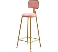 DHJUSPS Taburete de Bar de Terciopelo con sillón de Desayuno de Cocina de cojín de Asiento Redondo de Respaldo de Respaldo para Bistro Contador Verde 75 cm Altura de sentada (Color: c) Thriving