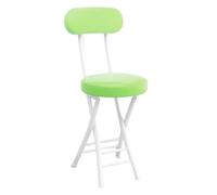 DHJUSPS Taburete de Bar Plegable portátil con cómodos sillas Plegables livianos con Asiento Acolchado para el Desayuno de la Cocina Fiesta de jardín de Picnic 18.5in Enterprise Verde Thriving