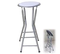 DHJUSPS Taburete de Bar sin Espalda Plegable con Silla de Metal portátil Acolchada para el Pub para el hogar y la Cocina de la Cocina Interior/Interior Thriving