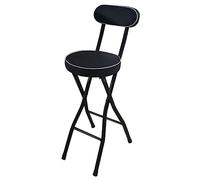 DHJUSPS Taburete de Barra de Desayuno Plegable con Asiento Acolchado y fragmento de Cocina portátil para el jardín al Aire Libre Capacidad de Carga de la Oficina 300 Libras (Color: B Tamaño: 55 cm)