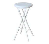 DHJUSPS Taburete de Barra Plegable portátil Silla Plegable sin Respaldo para la Sala de recreación de la Cocina White B 49cm/19 Pulgadas 1pc Enterprise Thriving