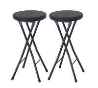 DHJUSPS Taburete de Barra Plegable sin Espalda portátil Juego para Cocina o Sala de recreación 2 Piezas Plegables de mostrador Plegable Black 19 Pulgadas Enterprise Thriving