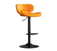 DHJUSPS Taburete de Cuero Ajustable Moderno de Altura con Taburete de Color Beige Giratorio de 360 ° para la Cocina del mostrador de la Barra cómoda reposapiés y diseño Elegante. Empresa Thriving