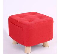 DHJUSPS Taburete de pie Cuadrado Otomano para Sala de Estar y Dormitorio Pequeño Taburete de reposapiés Rojo con Almacenamiento de Zapatos Almacenamiento de 28x28x25cm Enterprise Thriving