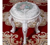 DHJUSPS Taburete de tocador de Maquillaje con espesas Asiento Acolchado abdomenador de plástico de Acero baño y Dormitorio (Tela Azul Plateada de Tela Azul) Enterprise Thriving