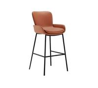 DHJUSPS Taburetes de Bares Simples taburetes de Bares en casa Isla de 75 cm de Alto Taburete Ligero de Lujo en el mostrador de Barra Moderno taburetes de Silla Alta para Cocina (Naranja) Thriving
