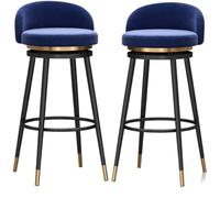 DHJUSPS Toturos de Barra de Terciopelo Rosa Juego de 2 con Back & Footrest Desayuno Bar Bar Pub Enterprise Thriving