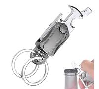 DHJWDUX 1 Pieza Llavero Navaja Llavero Resistente Para Coche Para Hombres Y Mujeres Para Como Regalo De Negocios Para Hombres Y Mujeres Plata