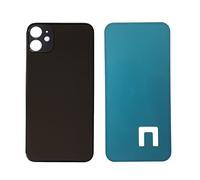 DHLK® Repuesto Tapa Trasera en Vidrio, cuberta baterià Compatible con iPhone 11 | Big Hole SIN Logo (Negro)