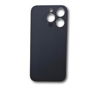 DHLK® Repuesto Tapa Trasera en Vidrio, cuberta baterià Compatible con iPhone 14 Pro | Big Hole SIN Logo (Negro)