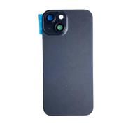 DHLK® Repuesto Tapa Trasera en Vidrio, cuberta baterià Compatible con iPhone 15 | Big Hole SIN Logo Titanio Negro