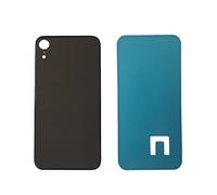 DHLK® Repuesto Tapa Trasera en Vidrio, cuberta baterià Compatible con iPhone XR | Big Hole SIN Logo (Negro)