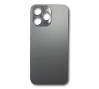 DHLK® Vidrio Trasero Compatible con iPhone 14 Pro MAX - Vidrio Carcasa Trasera Vidrio Carcasa Trasera Back Glass Big Hole (Negro)