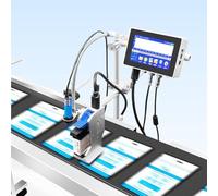 DHMYDPDZ Impresora inyección de Tinta Industrial en línea U3-Plus con Boquilla de 12,7/25,4 mm,Máquina Codificadora Automática Industrial para Imprimir código QR, código Barras 25.4mmwithoutink