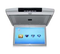 DHMYYXGS 17,3 Pulgadas Car Overhead Player Monitor Montado,Monitor Techo Coche Fhd 1080p IPS,Reproductor con HDMI/USB/SD/IR/FM,Abatible hacia Abajo Y Sin Instalación Compleja 15.6in-Grey