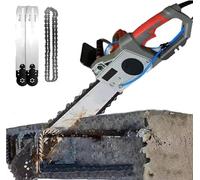 DHMYYXGS Cortadora Muros Cadena Diamante,Motosierra Mano Sin Escobillas,Motosierra Cortar Muros,Cortadora Muros Eléctrica Cadena Diamante,con Supresión Polvo con Alimentación Agua 350mm