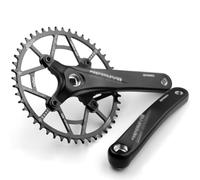 DHNCBGFZ Bielas Platos Y Bielas Bicicleta De Montaña Plato Cónico Cuadrado BCD 104 De 170mm Y 175mm Redondo Estrecho Ancho Unico Monoplato 44T/46T/48T/50T/52T para Bicicleta De Montaña(170mm,44T)