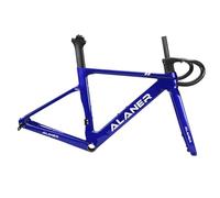 DHNCBGFZ Cuadro De Bicicleta De Carretera Grava Fibra De Carbono 700C 47/51/54/56/58 Cm Freno De Disco 12 X 100 Mm/12 X 142 Mm Enrutamiento Interno del Cuadro BB86 Mm(Blue,58CM)