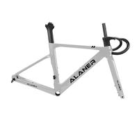 DHNCBGFZ Cuadro De Bicicleta De Carretera Grava Fibra De Carbono 700C 47/51/54/56/58 Cm Freno De Disco 12 X 100 Mm/12 X 142 Mm Enrutamiento Interno del Cuadro BB86 Mm(Grigio,51CM)
