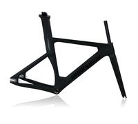 DHNCBGFZ Cuadro De Bicicleta De Piñón Fijo 700C De 49 Cm 51 Cm 54 Cm 57 Cm De Fibra De Carbono Cortavientos Pista Freno C Cierre Rápido De 100/120 Mm(Schwarz,57cm)
