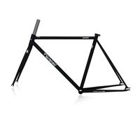 DHNCBGFZ Piñón Fijo Cuadro De Bicicleta 700C 50/52/55 Cm Acero CR-Mo Frenos C Cierre Rápido De 100 Mm/120 Mm Caja De Pedalier BSA 68 Mm(Schwarz,55CM)