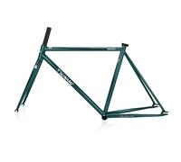 DHNCBGFZ Piñón Fijo Cuadro De Bicicleta 700C 50/52/55 Cm Acero CR-Mo Frenos C Cierre Rápido De 100 Mm/120 Mm Caja De Pedalier BSA 68 Mm(Green,55CM)