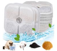 Dhohoo Filtros Fuente para Gatos 12 Piezas Filtros para Fuente de Agua Gatos con Resina y Carbón Activo Filtros de Repuesto de Agua Gato/Perro 2,5L Filtros Fuente de Mascotas,Blanco