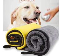 Dhohoo Toalla para Perros Grande y Suave, 1 Paquete de Albornoz, Toalla de Microfibra de Secado rápido, cálida, para Perros y Gatos, 100 x 55 cm