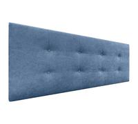 DHOME Cabecero, Cabezales de Cama Acolchado Capitoné 8cm de Grosor. Cabezal tapizado ACUALINE Tela y Polipiel. Cabeceros de Cama Matrimonio e Individual (Tela Azul, 150cm (Camas 150/160))