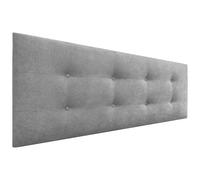 DHOME Cabecero, Cabezales de Cama Acolchado Capitoné 8cm de Grosor. Cabezal tapizado ACUALINE Tela y Polipiel. Cabeceros de Cama Matrimonio e Individual (Tela Gris, 150cm (Camas 150/160))
