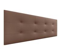 DHOME Cabecero, Cabezales de Cama Acolchado Capitoné 8cm de Grosor. Cabezal tapizado ACUALINE Tela y Polipiel. Cabeceros de Cama Matrimonio e Individual (Polipiel Arcilla, 145cm (Camas 120/135/140))