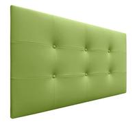 DHOME Cabecero, Cabezales de Cama Acolchado Capitoné 8cm de Grosor. Cabezal tapizado ACUALINE Tela y Polipiel. Cabeceros de Cama Matrimonio e Individual (Polipiel Verde, 105cm (Camas 80/90/105))