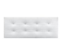 DHOME Cabecero, Cabezales de Cama Capitoné hasta el Suelo. Cabezal tapizado ACUALINE Tela y Polipiel. Cabeceros de Cama Matrimonio e Individual (Polipiel Blanco, 145x60cm (Camas 120/135/140))