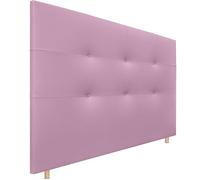 DHOME Cabecero, Cabezales de Cama Capitoné hasta el Suelo. Cabezal tapizado ACUALINE Tela y Polipiel. Cabeceros de Cama Matrimonio e Individual (Polipiel Rosa, 145cm (Camas 120/135/140))