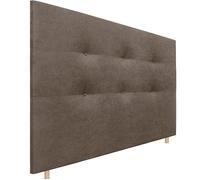 DHOME Cabecero, Cabezales de Cama Capitoné hasta el Suelo. Cabezal tapizado ACUALINE Tela y Polipiel. Cabeceros de Cama Matrimonio e Individual (Tela Marrón, 160cm (Camas 150/160))