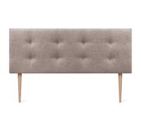 DHOME Cabecero, Cabezales de Cama Capitoné hasta el Suelo. Cabezal tapizado ACUALINE Tela y Polipiel. Cabeceros de Cama Matrimonio e Individual (Tela Tierra, 160x115cm con Patas (Camas 150/160))